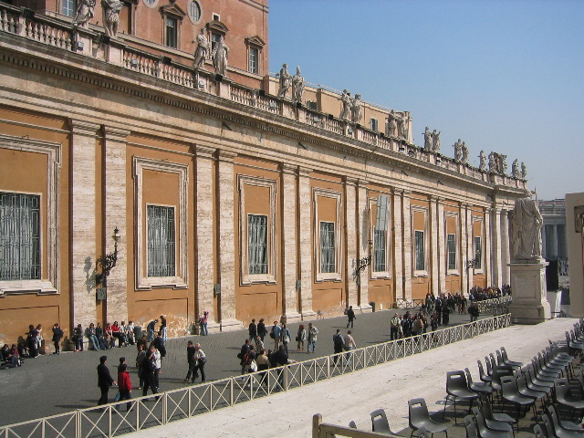 Buildings to the Left and Right of the Basilica