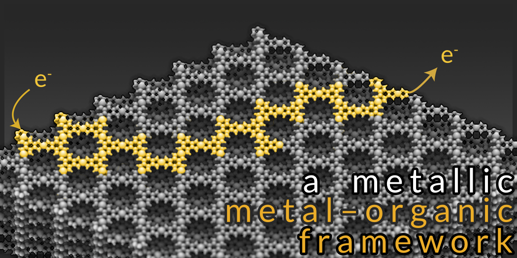 Metallic conductivity in metal-organic framework MOF