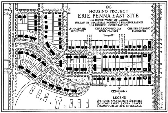 Plan of the Erie east site