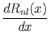 $\displaystyle {d R_{nl}(x)\over d x}$