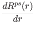 $\displaystyle {dR^{ps}(r)\over dr}$