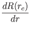 $\displaystyle {dR(r_c)\over dr}$