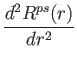 $\displaystyle {d^2R^{ps}(r)\over dr^2}$