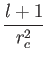 $\displaystyle {l+1\over r^2_c}$