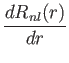 $\displaystyle {dR_{nl}(r)\over dr}$