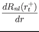 $\displaystyle {d R_{nl}(r_t^+)\over dr}$