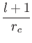 $\displaystyle {l+1\over r_c}$