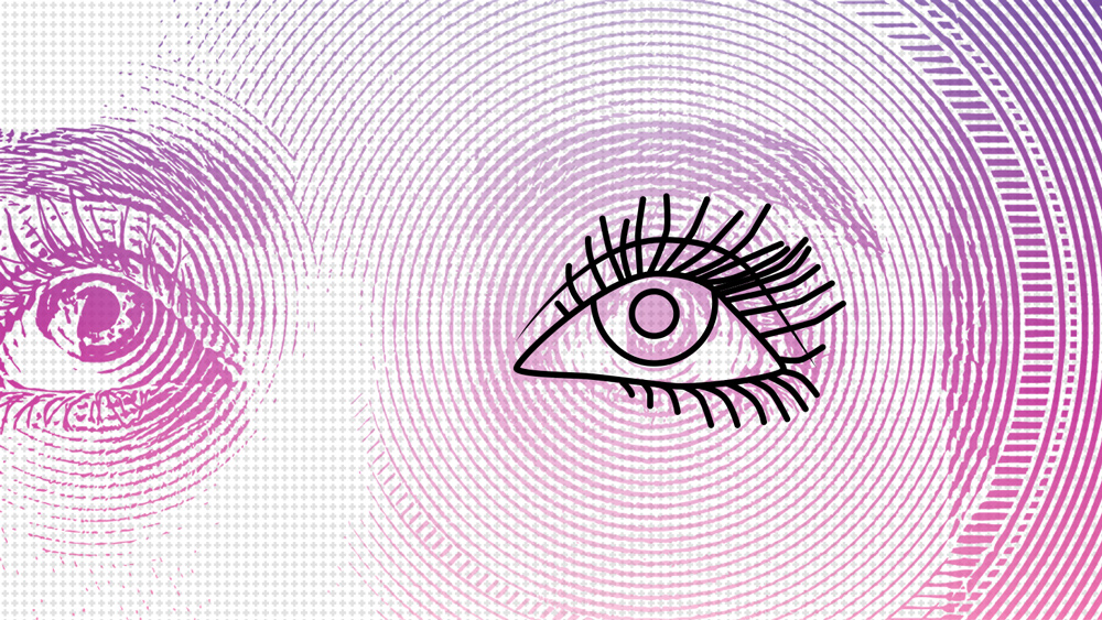 an illustration of a vector drawing of an eye