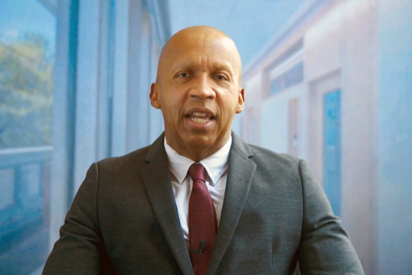 Bryan Stevenson speaking on Zoom to the MIT 2021 graduates