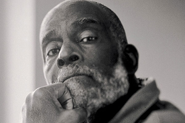 Mel King portrait with hand on chin, by Sean Alonzo Harris