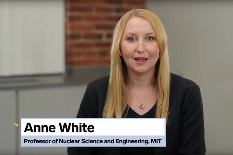 From the Wired video, Anne White introduces herself, and it says "Anne White, Professor of Nuclear Science and Engineering, MIT"