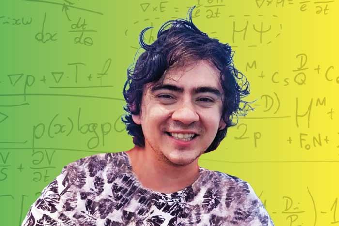 José Esparza Lozano portrait with bright yellow and green background