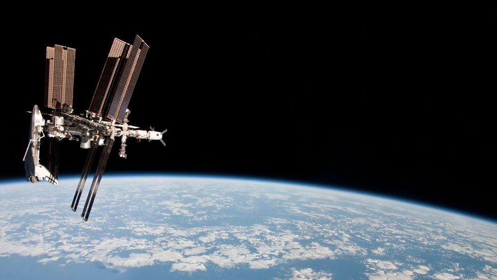 ISS above Earth