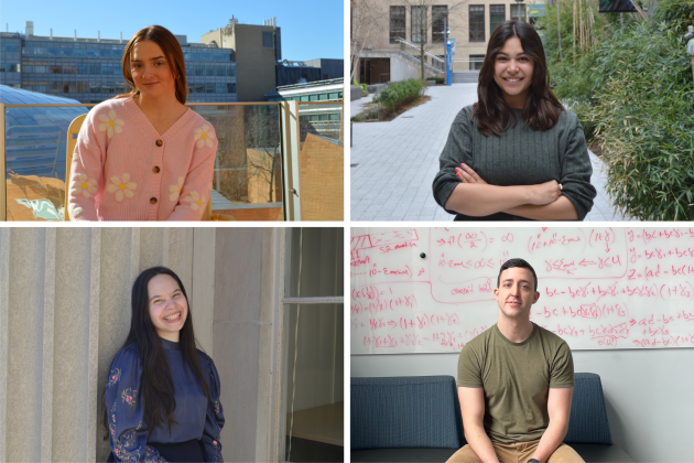 A new undergraduate major in climate system science and engineering prepares students like (clockwise from top left) Katherine Kempff, Lauren Aguilar, Justin Cole, and Ananda Figueiredo with the foundational expertise across disciplines to confront climate change.