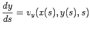 $\displaystyle \frac{dy}{ds} = v_{y}(x(s),y(s),s)
$