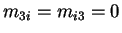 $m_{3i} = m_{i3} = 0$