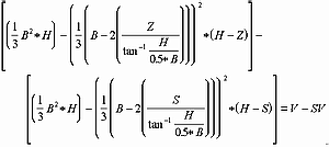 Non-calculus equation to solve for enclosure volume