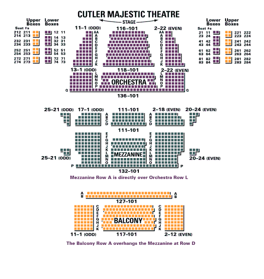 Cutler Majestic Theater Boston Seating Chart