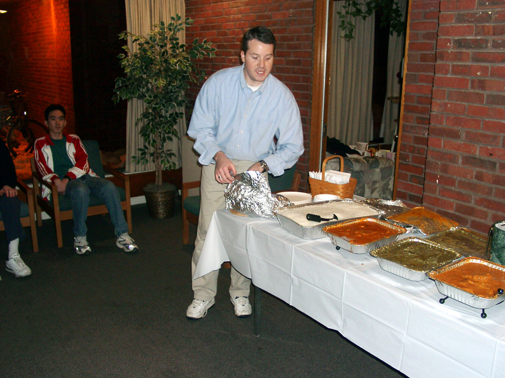 Mike explaining the menu!