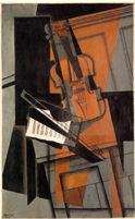 [_The_Violin_, by Juan Gris / 1916 / oil on three-ply / Kunstmuseum, Basel]