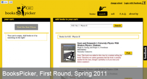 BooksPicker, Spring 2011