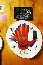 Team Bemis makes hand turkeys