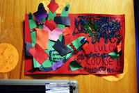 Team Bemis makes hand turkeys