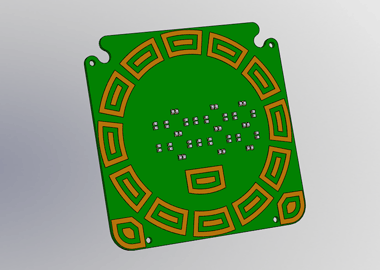PCB solid modeled.