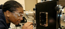 photo of woman at x-ray scattering