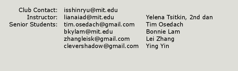 E-mail us at isshinryu at mit.edu