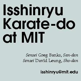 Isshinryu Karate-do at MIT