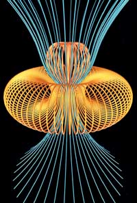 [Computer-animated rendering of electro-magenetic fields]