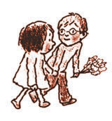 drawing of couple