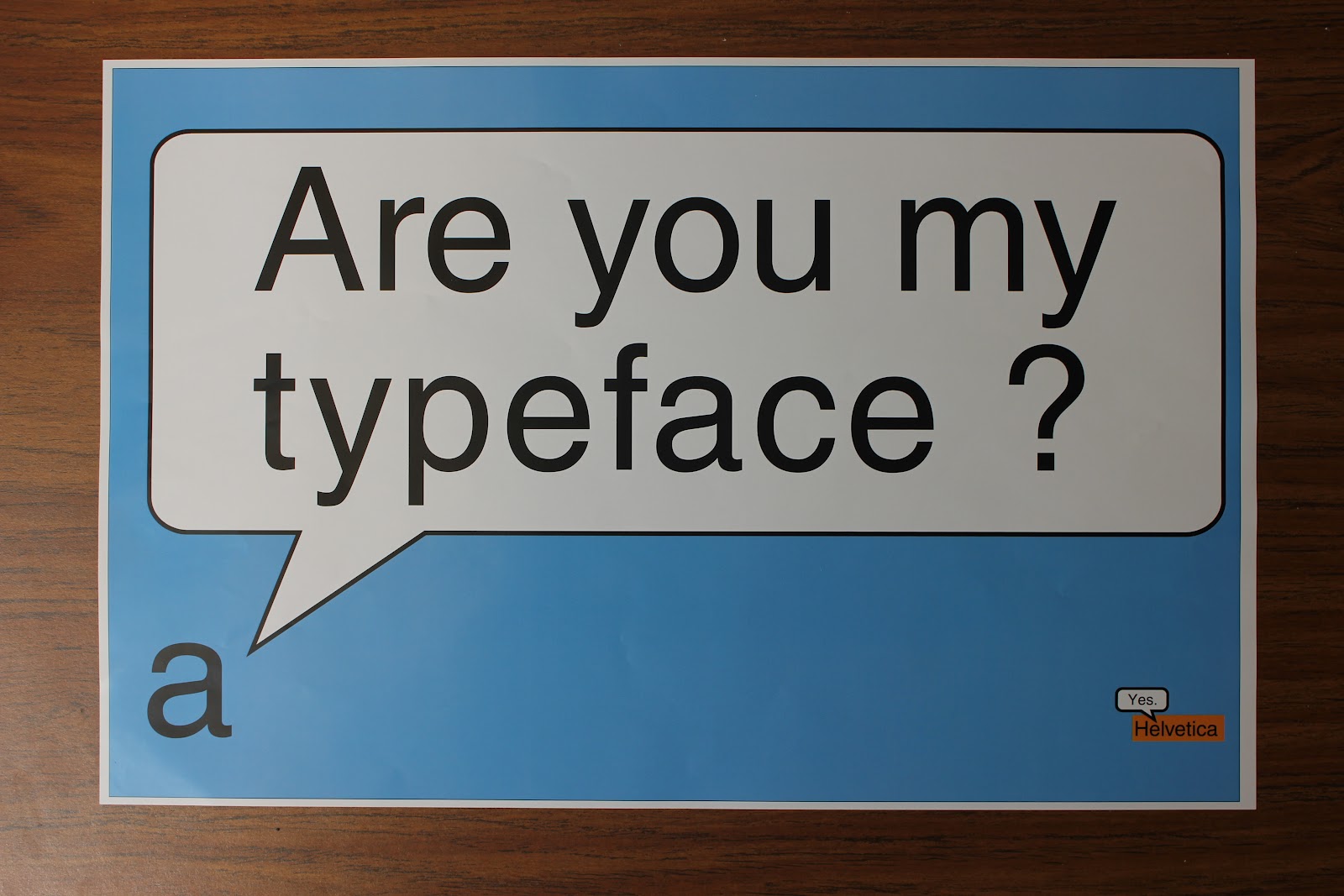 Are you my typeface? poster