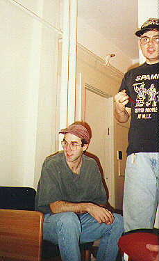 Justin Wait and Chris turner in Atkinson 301 suite in Senior House