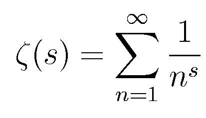 \zeta(s)=\sum_{n=1}^{\infty}\frac{1}{s^n}