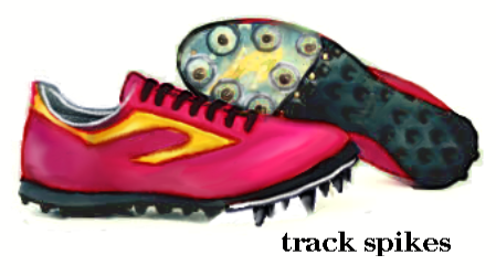 plastic track spikes