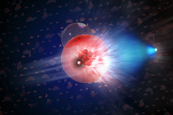 neutrino with ice molecules