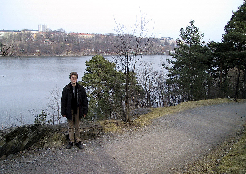 Assar on a trail behind his apartment.