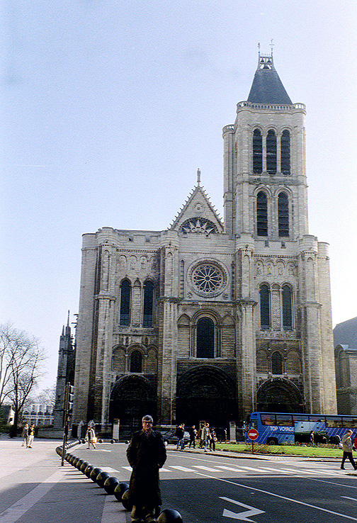 John with facade of St. Denis