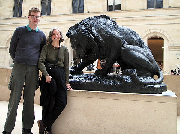 Assar and Piego with a lion.