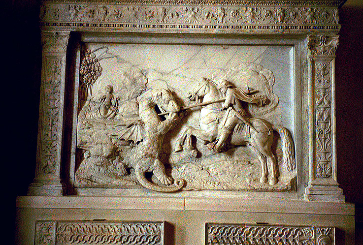 St. George Fighting the Dragon by Michel Colombe, Louvre