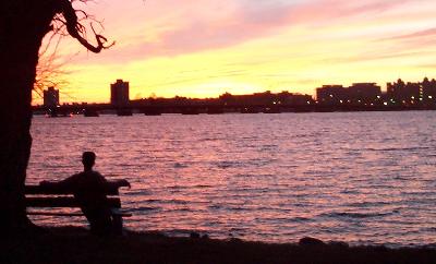 MIT sunset from Boston