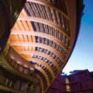 Masdar Institute knowledge center at dusk