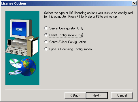 image of license options selection dialog
