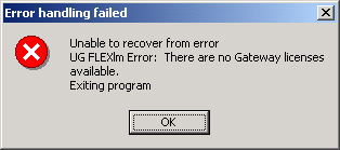 image or error dialog if you try to run UGS at this point