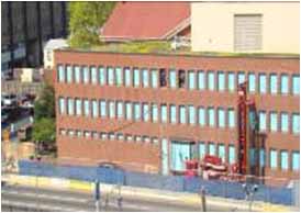 Drilling rig along 15th St., Philadelphia, PA