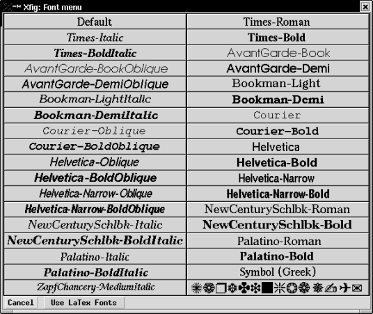 [Font Panel - PostScript]