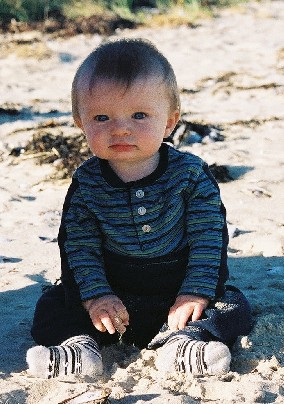 [Ricky on the Beach at Chebeague]