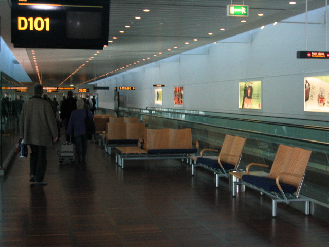 What US airport has hardwood floors and Ikea furniture?